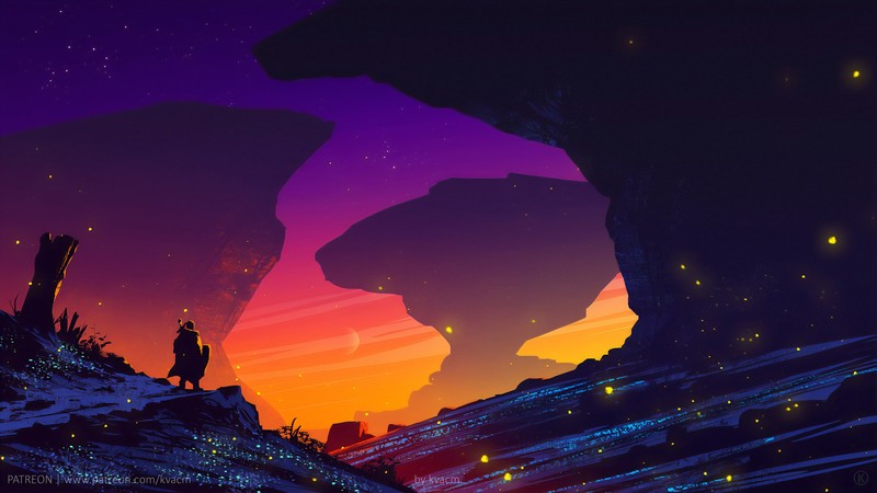 knight, synthwave, artist, artwork, digital art, hd, 4k, deviantart