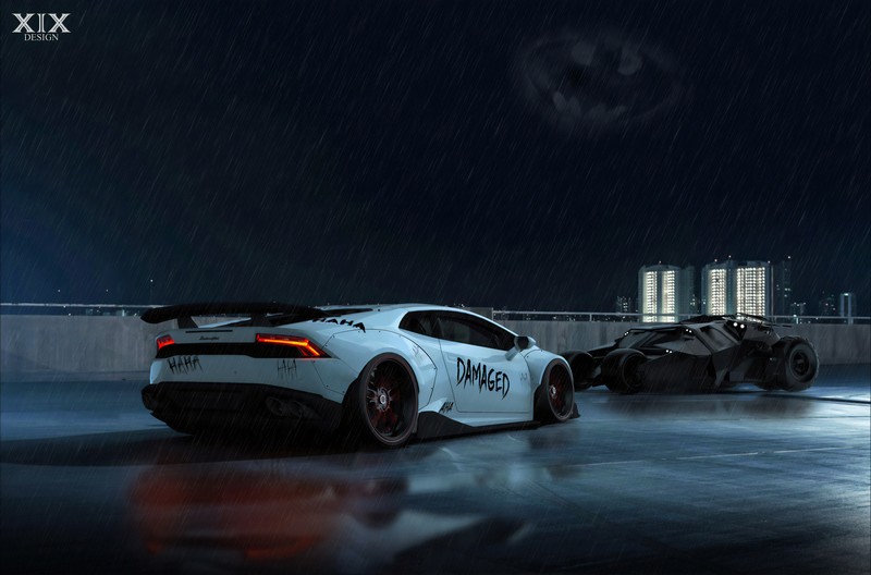lamborghini, batmobile, hd, 4k, superheroes, cars