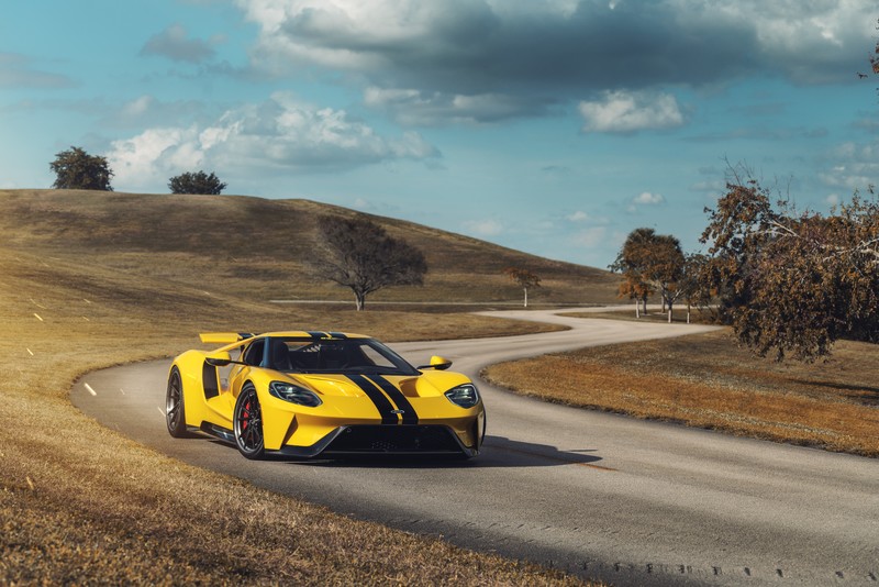 ford gt, ford, 2019 cars, 4k, hd, 5k, 8k, yellow