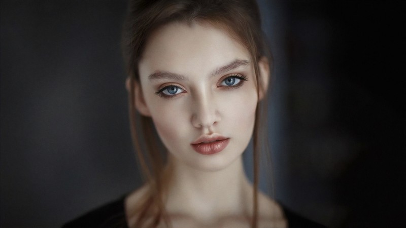 blue eyes, girls, model, hd, portrait, 4k, depth of field