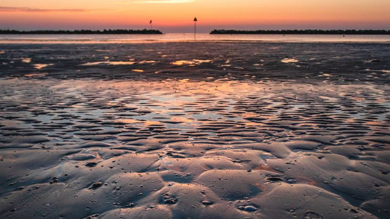 beach, water, sand, coast, shallow, 4k