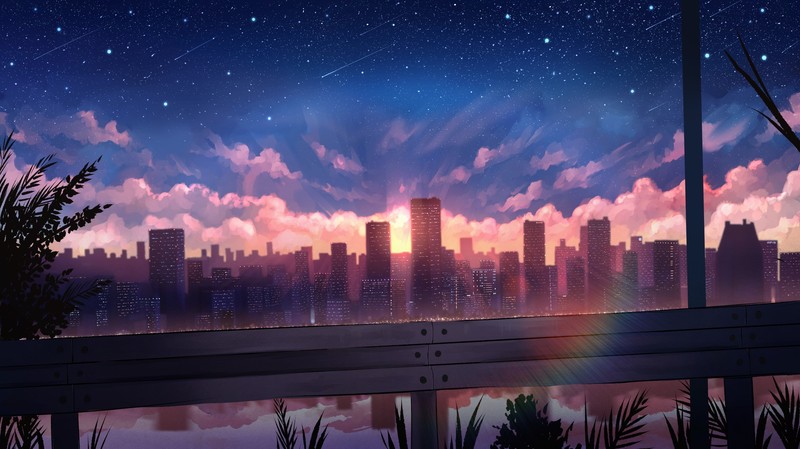 meteors, digital art, artist, artwork, hd