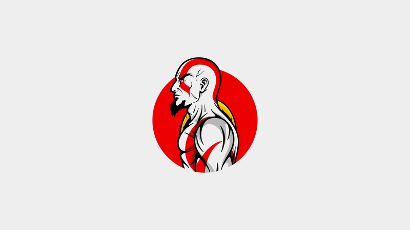 kratos, games, minimalism, minimalist, hd, 4k, artist, artwork, digital art, behance, god of war