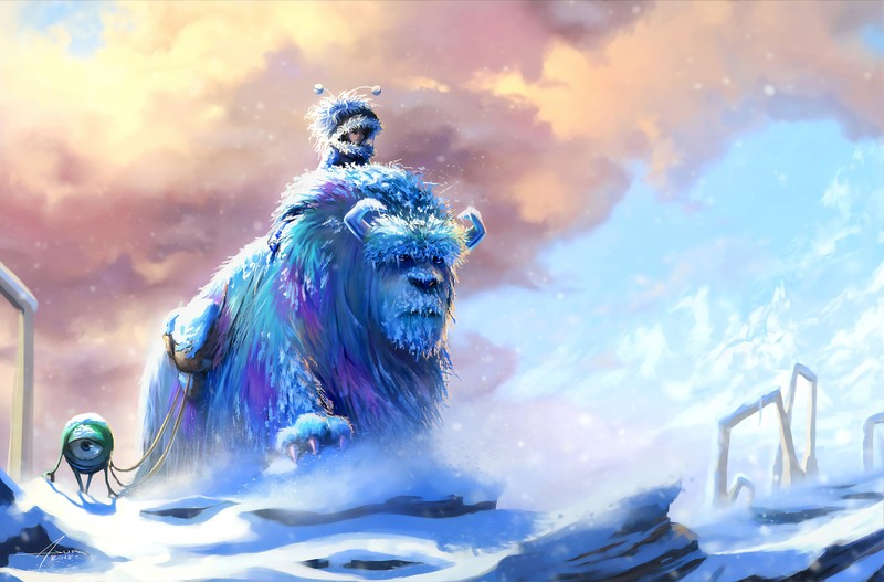 pixar, disney, movies, monsters university, animated movies, hd, 4k, artstation