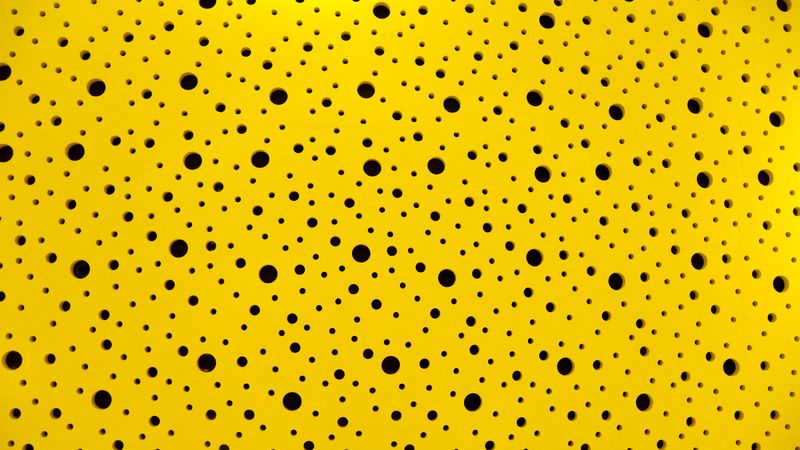 circles, pattern, yellow, art, 4k