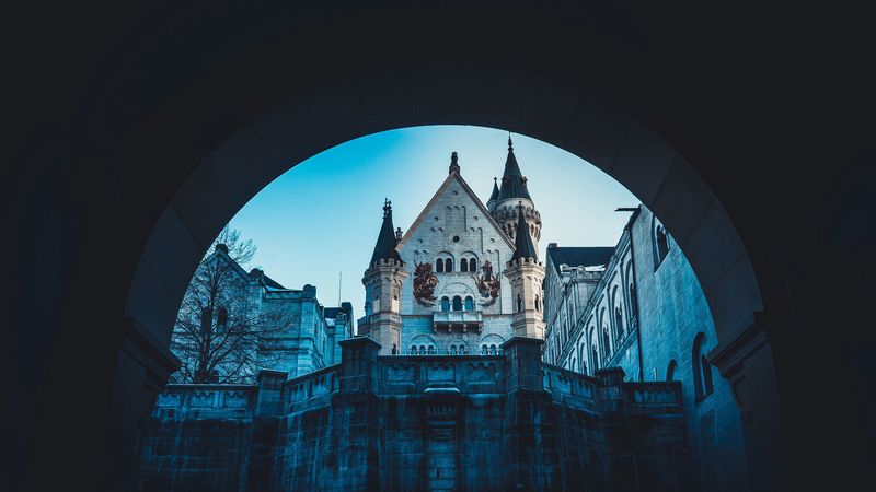 castle, architecture, arch, 4k
