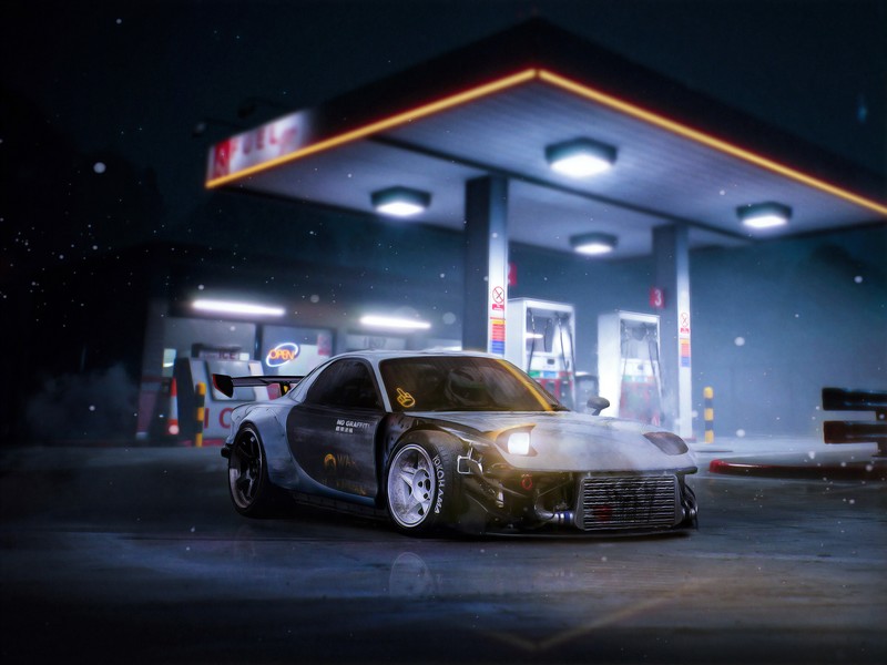 mazda rx7, mazda, cars, artist, artwork, digital art, hd, 4k, artstation