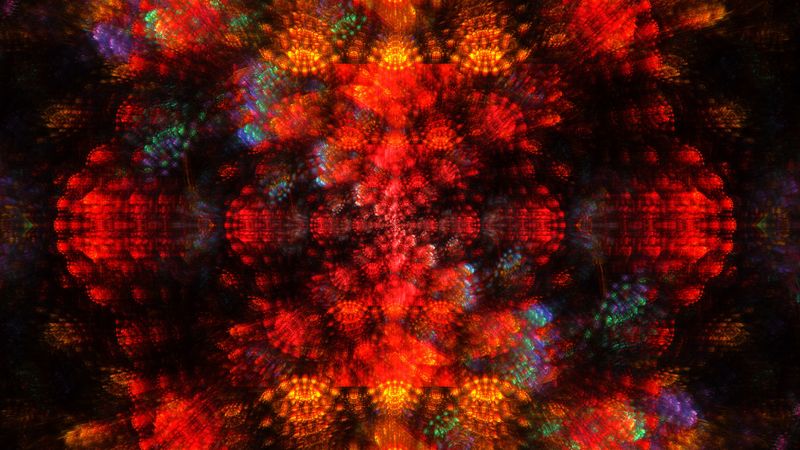 fractal, pattern, bright, reflection, abstraction, 4k