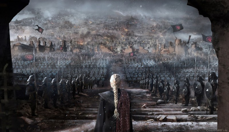 daenerys targaryen, game of thrones season 8, game of thrones, tv shows, hd, 4k, artstation
