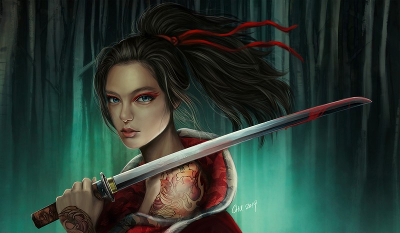 artist, hd, 4k, digital art, behance, warrior, tattoo