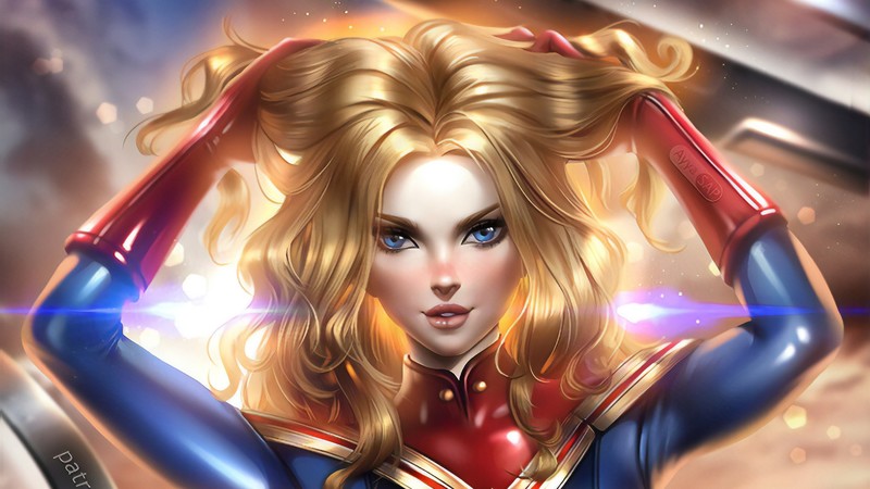 captain marvel, superheroes, artist, artwork, digital art, hd, illustration, artstation