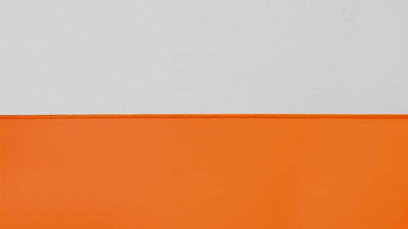 orange, white, lines, wall, 4k