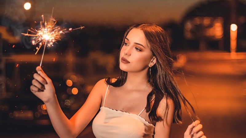 girls, model, outdoors, photography, hd, firework