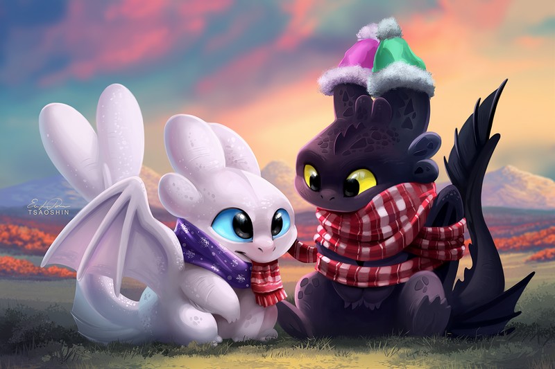 night fury, hd, 4k, artwork, deviantart, cute, how to train your dragon, 5k
