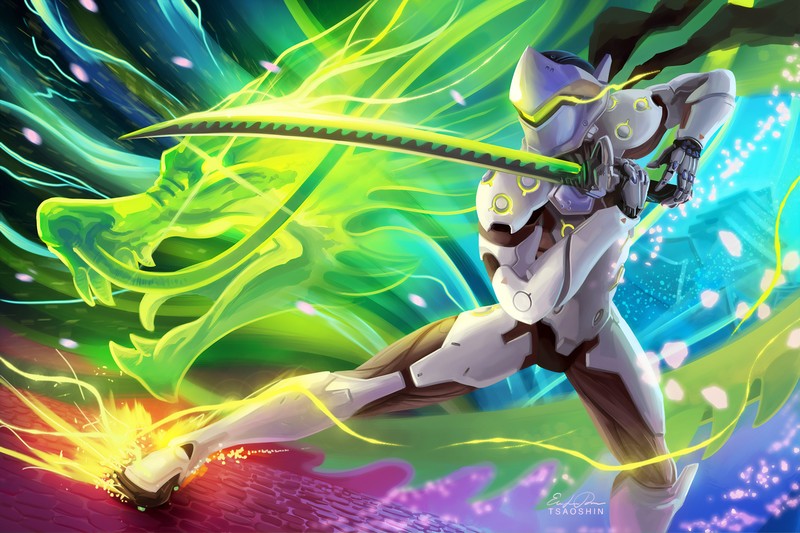 genji overwatch, overwatch, hd, artist, 4k, 5k, 8k, artwork, digital art, deviantart