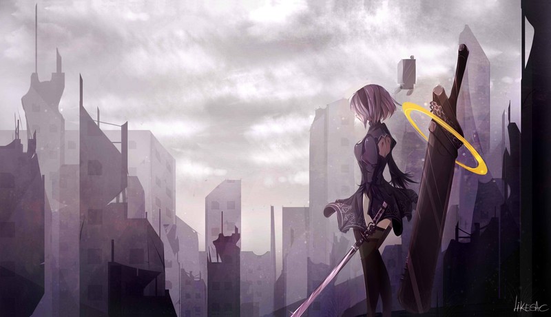 nier automata, 2019 games, hd, artist, artwork, digital art, deviantart, games