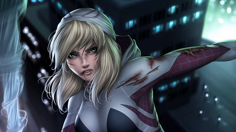 gwen, gwen stacy, hd, artwork, artist, digital art, superheroes, 4k, deviantart