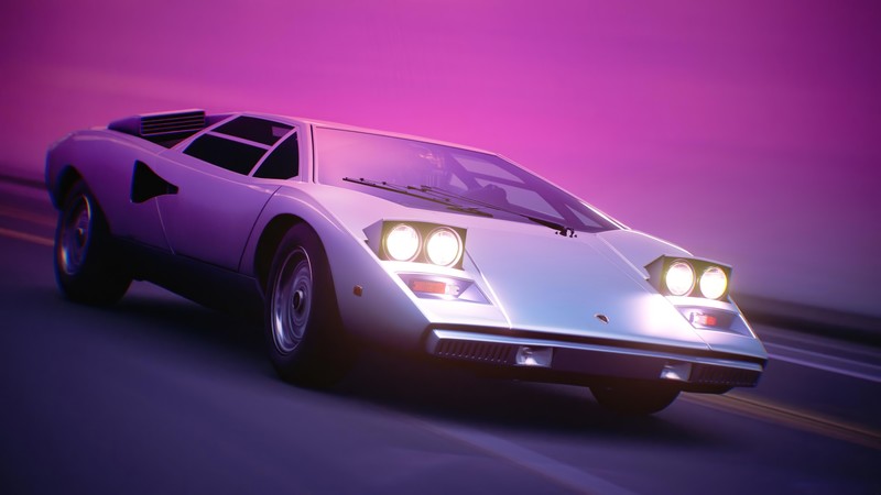 cars, retrowave, hd, 4k