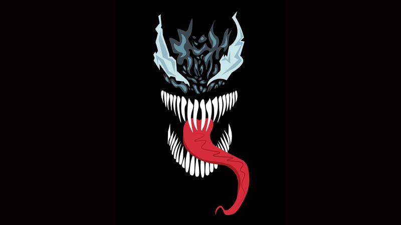 venom, superheroes, illustration, oled, dark, black, hd, 4k, 5k, artist, artwork, digital art