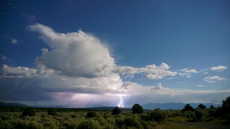 lightning, clouds, thunderstorm, landscape, nature, 4k