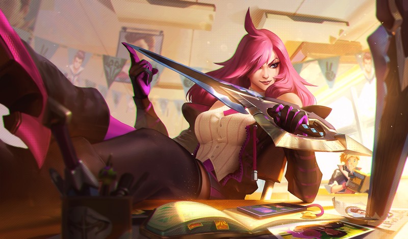 katarina league of legends, league of legends, games, fantasy girls, hd, 4k