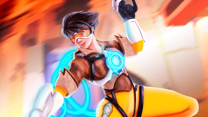 tracer overwatch, tracer, games, hd, deviantart, artwork