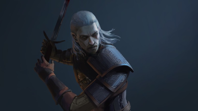 geralt of rivia, the witcher 3, hd, 4k, games, artwork, artist, digital art