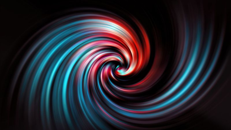 vortex, swirling, liquid, iridescent, abstraction, 4k