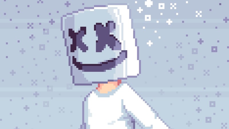 marshmello, music, hd, 4k, pixel