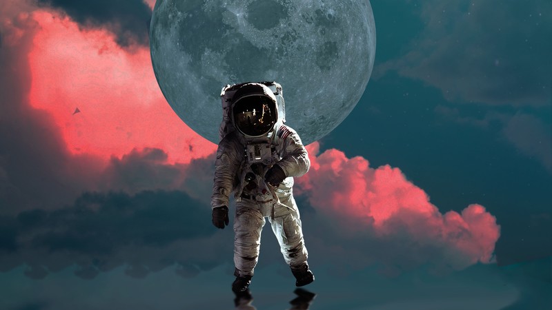 astronaut, artist, artwork, digital art, hd, 4k