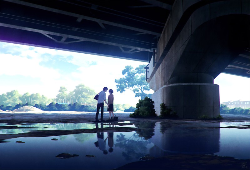 anime girl, anime boy, hd, artist, artwork, digital art, 4k