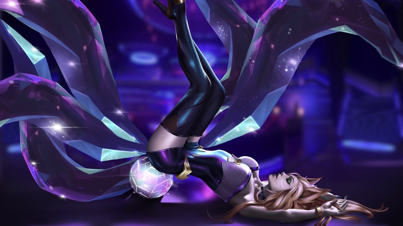 ahri, league of legends, games, artwork, artist, digital art, hd