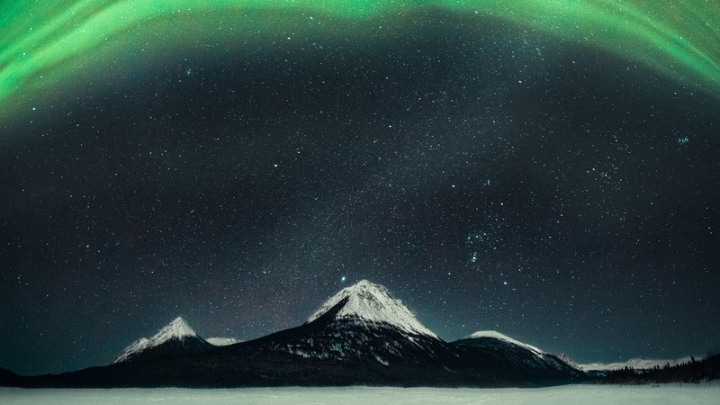northern lights, mountains, nature, hd, 4k, 5k