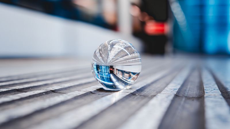 crystal ball, ball, sphere, macro, reflection, 4k
