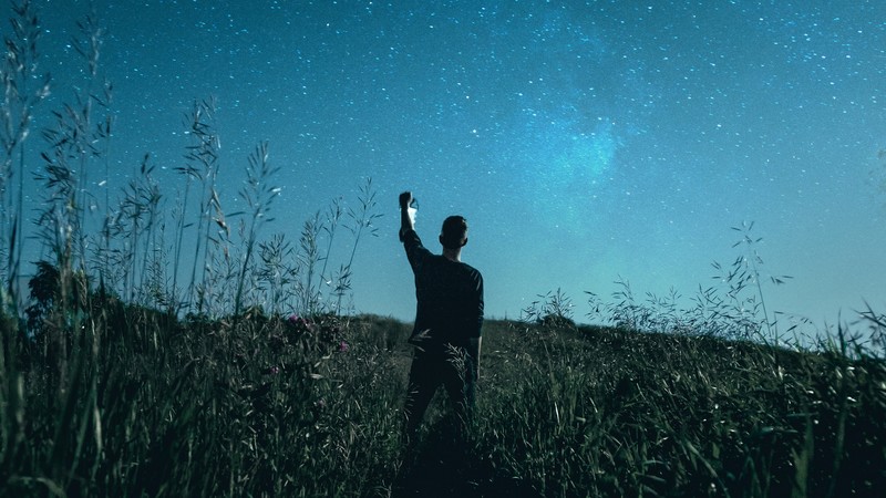 lantern, photography, hd, forest, hd, 4k, dusk, dawn, stars, alone