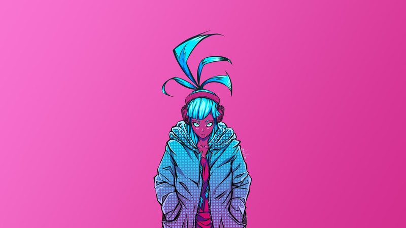 cyberpunk, artist, artwork, digital art, hd, 4k, pink