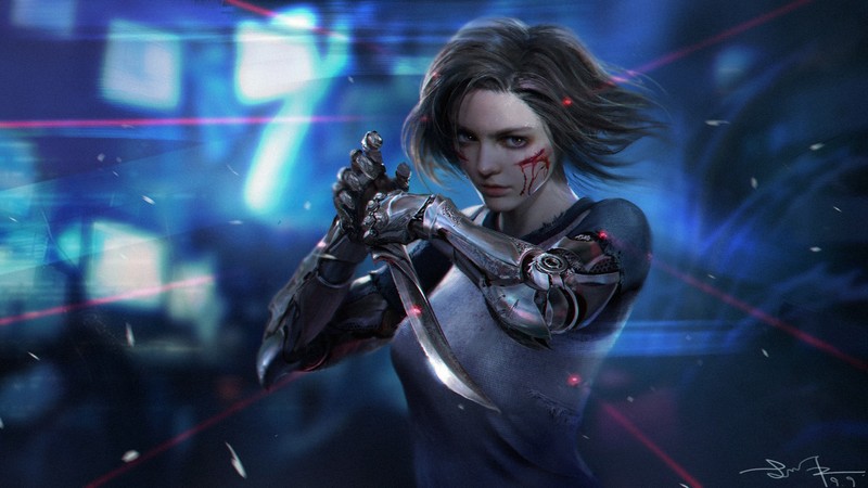 alita battle angel, artist, hd, artwork, artstation