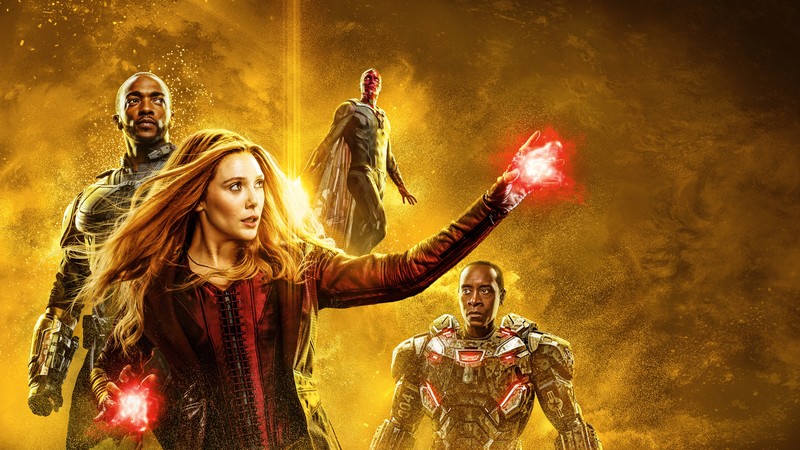 avengers infinity war, movies, 2018 movies, hd, poster, wanda maximoff, vision, war machine, 4k, 5k, 8k