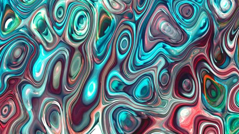 stains, ripples, colorful, wavy, abstraction, 4k