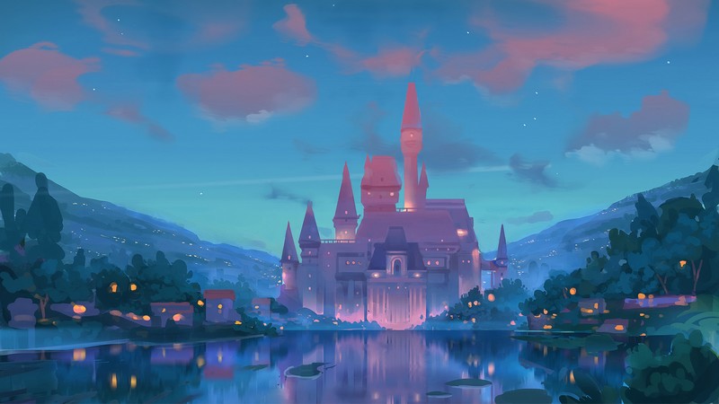 castle, artist, artwork, digital art, hd, 4k