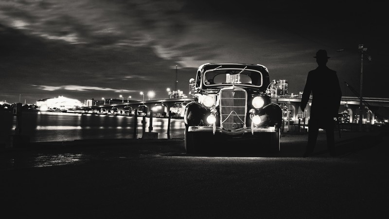 vintage cars, cars, photography, hd, monochrome, black and white
