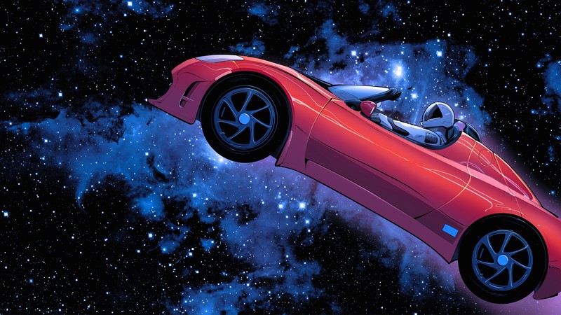 tesla roadster, tesla, electric cars, hd, space x, 4k, artist, artwork, digital art