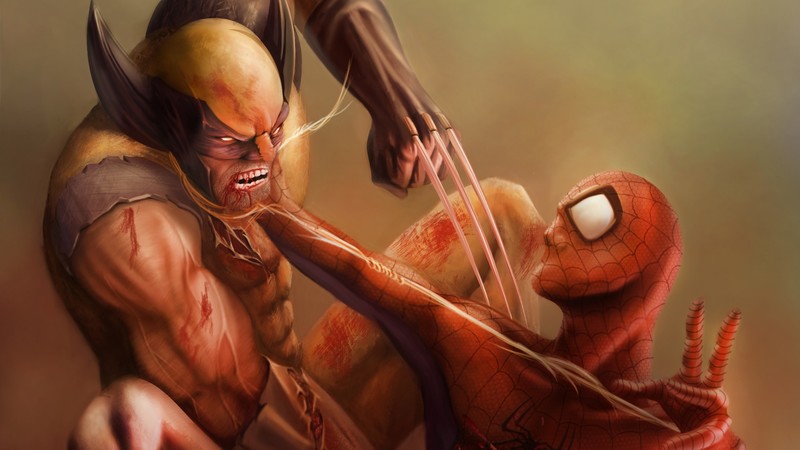wolverine, spiderman, hd, superheroes, artwork, digital art, behance
