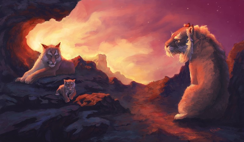 lion, animals, artist, artwork, digital art, hd, 4k, deviantart