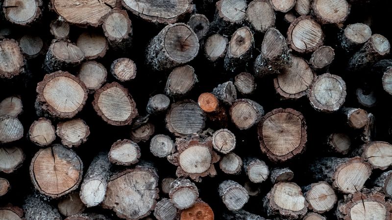 firewood, logs, wood, wooden, 4k