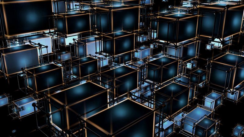cubes, structure, tangled, 3d, volume, 4k