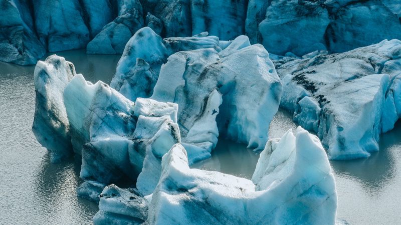 glacier, ice, frozen, water, nature, 4k