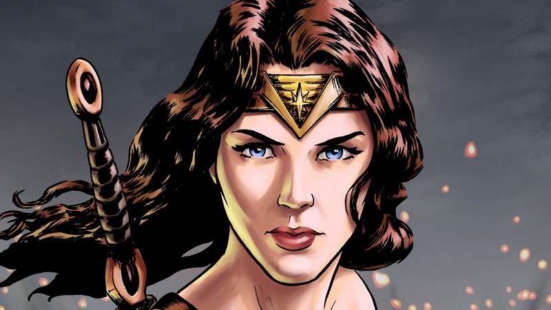 wonder woman, superheroes, digital art, painting, hd, deviantart