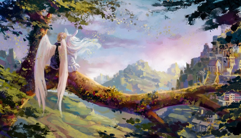 love, angel, wings, artist, artwork, digital art, hd, 4k, deviantart