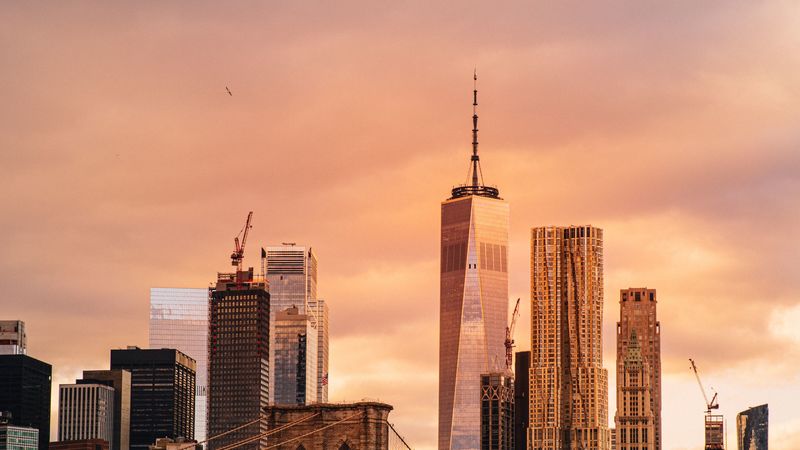 buildings, architecture, skyscrapers, bridge, new york, usa, 4k